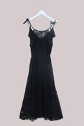 Delphi Maxi Dress in Black Swan Chantilly Lace