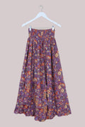 Paloma Folklore Floral Maxi Skirt in Hibiscus Purple