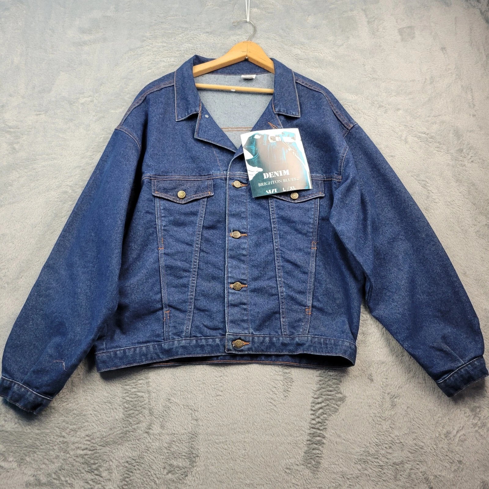 Vintage 90s Brighton Blues Mens Denim Jacket Size L-XL