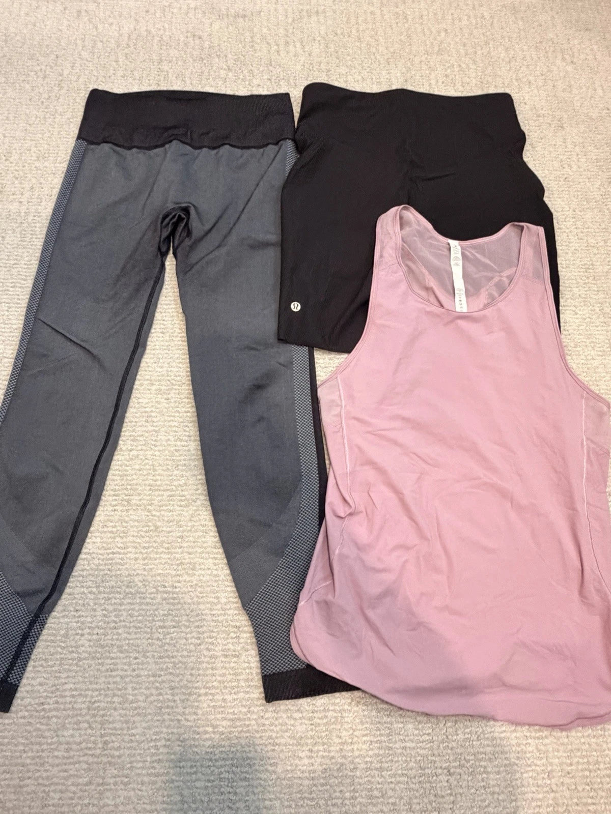 Lululemon Ready To Run All Sz 8 Bundle: Tights Shorts & Tank Top Retail