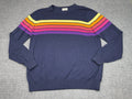 Sugarhill Brighton Sweater Size 12 Navy Multicoloured Rainbow
