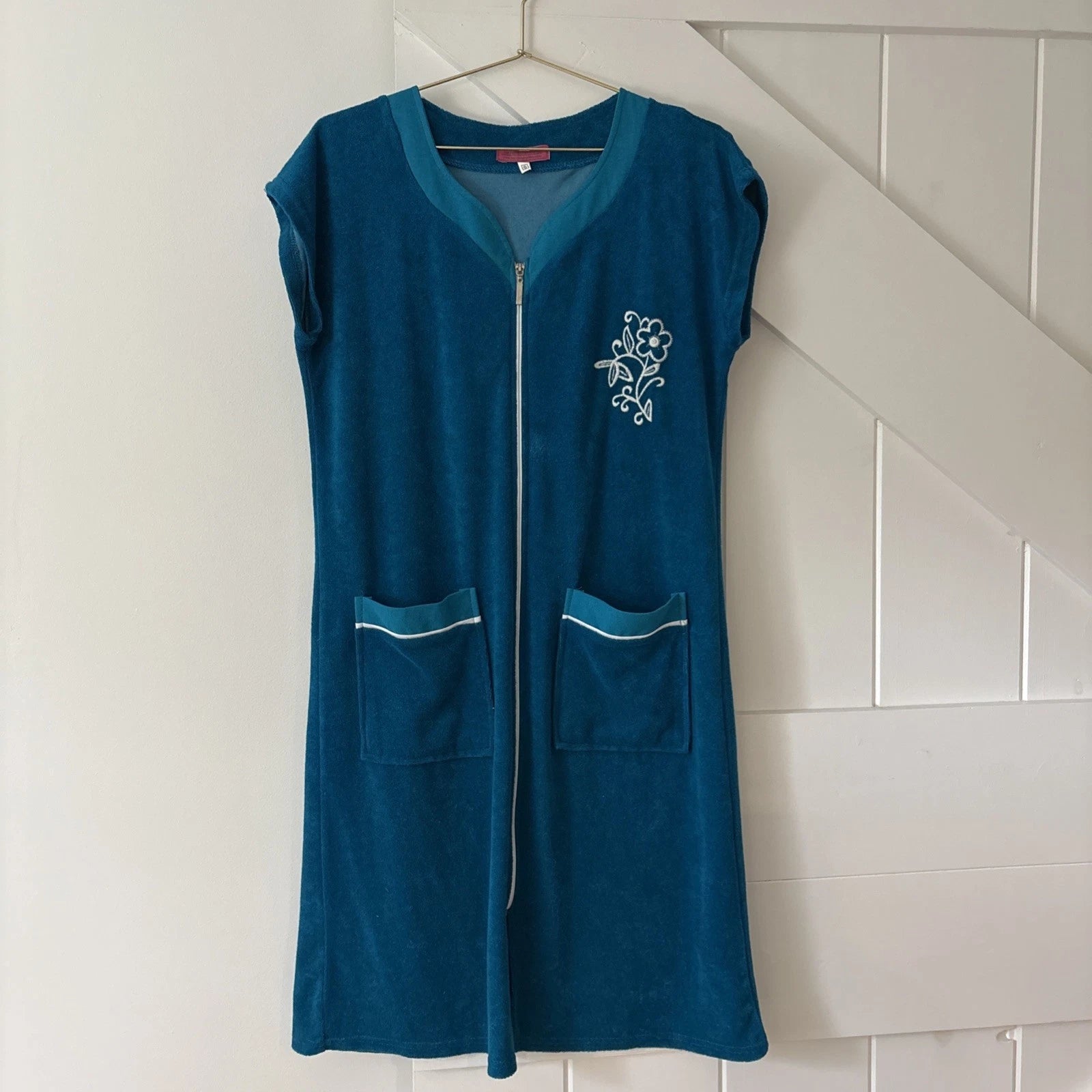 Brighton Robes Women’s Terry Cotton Zipper Front Sleeveless 2 Pocket Dress House