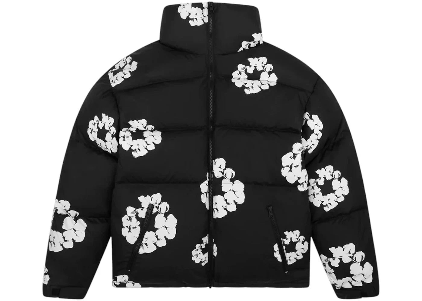 Size XL Denim Tears Cotton Wreath Puffer Jacket Black