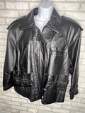 Leather Black Jacket Size Medium Vintage